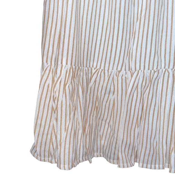 NWT MINKPINK Koa Strappy Mini Dress in White & Beige Stripes - Picture 6 of 10